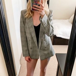 Plaid Check Blazer